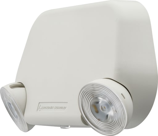 Lithonia Lighting - Lithonia EU2L-M12 Emergency Lighting Unit, Low Profile, Dual Heads, Ivory White Housing, 120/277V