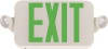 Lithonia Lighting - Lithonia ECRG-RD-M6 LED Emergency Light/Exit Combo Unit, Switchable Red/Green Letters, Round Lamp Heads, Thermoplastic, 120V-277V
