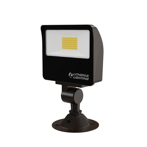 Lithonia Lighting - Lithonia ESXF1-P0-SWW2-THK-DDB-M2 17W LED Floodlight, 2500 Lumens, Switchable CCT 3K/4K/5K, 120V-277V, Photocell, Knuckle Only, Mounting Plate - Bronze