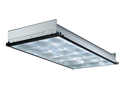 Lithonia Lighting - Lithonia Lighting PT3 MV 3-Lamp 18 Cell Diffuse Silver Louver Parabolic Troffer
