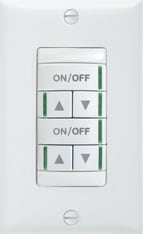 Lithonia Lighting - nLight nPODM-DX-WH Single-Channel WallPod Switch, On-Off + Raise/Lower Control, White