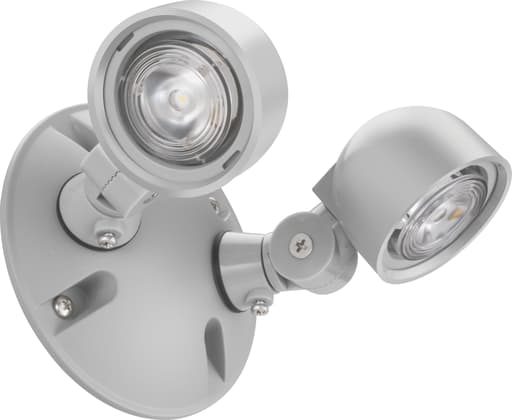 Lithonia Lighting - Lithonia ERE-GY-T-WP-RD Twin LED Weather-Proof Round Lamp Head, 1.5W 3.6V Input, Gray