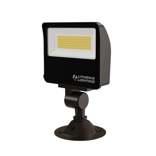 &LITHONI - Lithonia ESXF1-ALO-SWW2-KY-DDB-M2 34W LED Floodlight, Selectable Lumens 1500 - 5000, Switchable CCT 3K/4K/5K, 120V-277V, Photocell, Knuckle & Yoke, Mounting Plate - Bronze