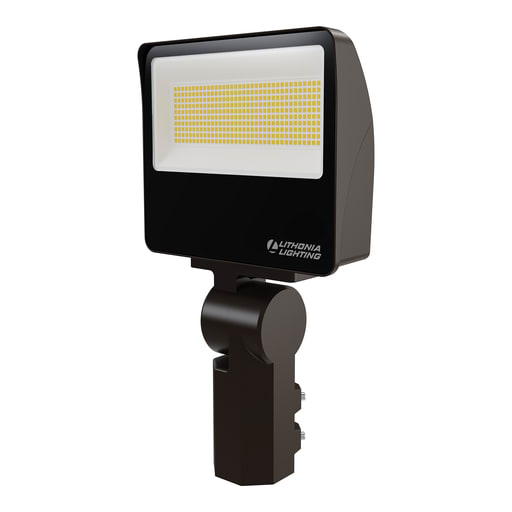 Lithonia Lighting - Lithonia ESXF3-ALO-SWW2-YS-DDB-M2 100W LED Floodlight, Selectable Lumens 8500 - 14,000, Switchable CCT 3K/4K/5K, 120V-277V, Photocell, Yoke & SlipFitter Mount - Bronze