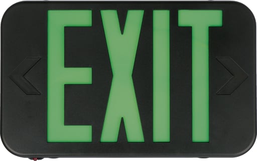 Lithonia Lighting - Lithonia EXRG-M6 LED Exit Sign, Switchable Red / Green Lettering, 120-277V AC Only, Thermoplastic White Housing