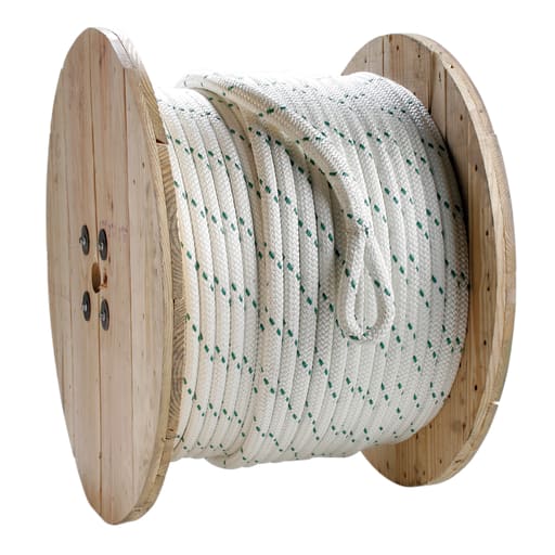 Erin Rope - Erin Rope CDB240600 3/4" x 600ft Composite Double Braid Pulling Rope w/ Spliced Pulling Eyes each End, 26,000lb Min Breaking Strength