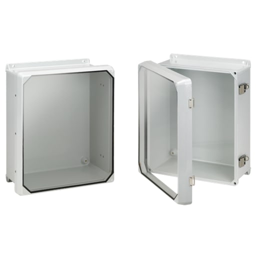 nVent Hoffman - Hoffman CHJ1816HWPL2LG Flat Clear Cover with Latches, Type 4X, 17.81x 15.81x 8.86, Fiberglass