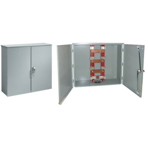 nVent Hoffman - Hoffman A800HCT1R Current Transformer Cabinets, 400-800 Amp, Type 3R, 35.77x 35.8x 11", Gray, Steel