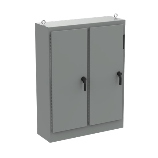nVent Hoffman - Hoffman A72XM5418FTCLP4 Free-Stand Disconnect with Quick-Release Hinge, Type 4, 72.12" x 54.5" x 18.12", Gray, Steel