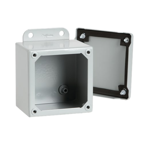 nVent Hoffman - Hoffman A4044SC Screw Cover, Type 12, 4" x 4" x 4", Gray, Steel