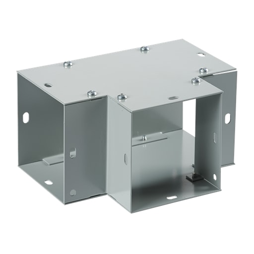 nVent Hoffman - Hoffman F44GT 90-Degree Flush Tee, 4" x 4", Gray, Steel