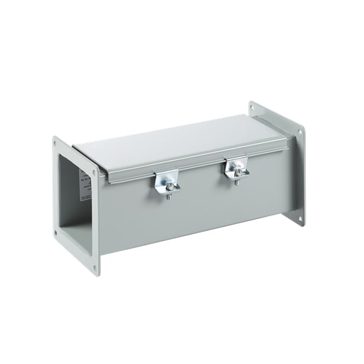 nVent Hoffman - Hoffman F44W36 Feed-Through NEMA Type 12 Wireway Straight Section, 4" x 4" x 36", Gray, Steel
