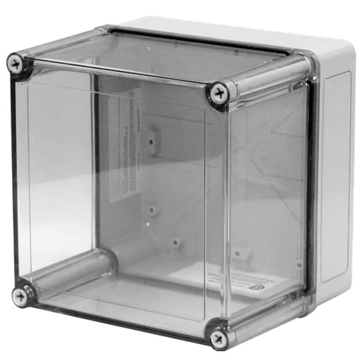 nVent Hoffman - Hoffman VM553CT VM Flat Transparent Screw Cover Type 4X, 5.03x5.03x3.02, Lt Gray, Polyester, CT
