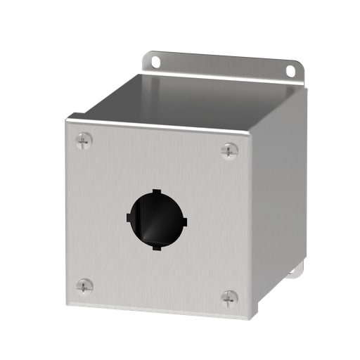 nVent Hoffman - Hoffman E1PBXSS Extra-Deep 30.5-mm Pushbutton Enclosures, Type 4X, 1PB x 30.5mm, SS Type 304