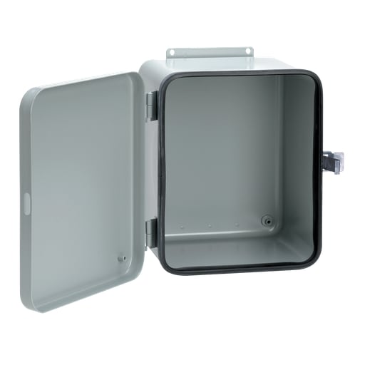 nVent Hoffman - Hoffman A12108DL Removable Hinge Quick-Release Latch Contoured Type 12, 12" x 10" x 8", Gray, Steel