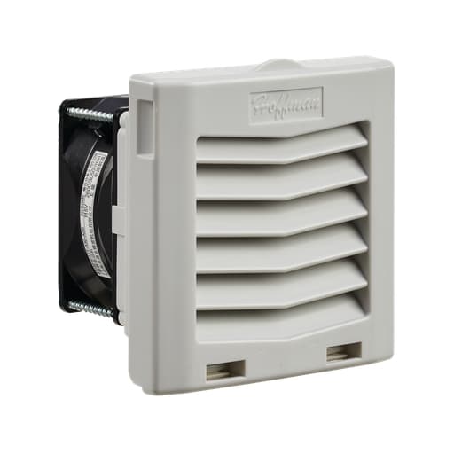 nVent Hoffman - Hoffman HF0416414 HF04 Side-Mount Filter Fan, 115V, 21 CFM, Lt Gray