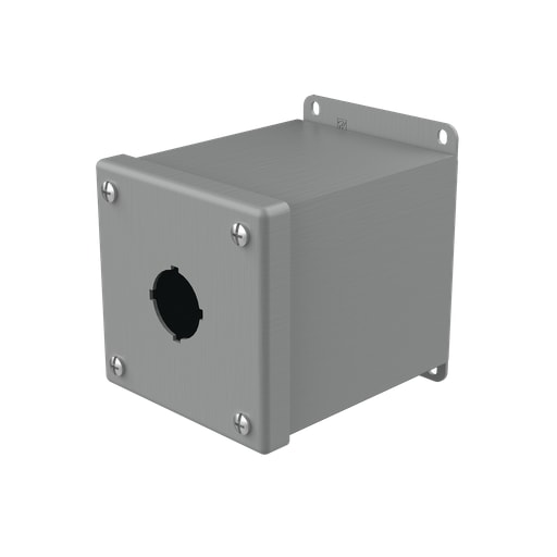 nVent Hoffman - Hoffman E1PBX Extra-Deep Pushbutton Enclosures, Type 12, 1PB x 30.5mm, Gray, Steel