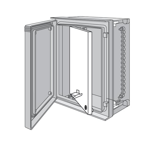 nVent Hoffman - Hoffman UU6050SP Swing-Out Panel, fits 625x 513mm, White, Steel