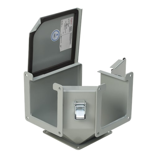 nVent Hoffman - Hoffman F88LE9AC 90-Degree Elbow.Outside Top Opening, 8" x 8", Gray, Steel