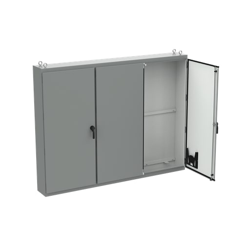 nVent Hoffman - Hoffman A86M3E20LP Free-Stand, Multi-Door, Type 12, 86.12" x 112" x 20.12", Steel