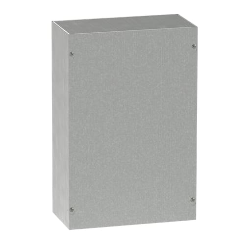nVent Hoffman - Hoffman ASG18x18x6NK Screw-Cover Pull Box / Enclosure, No Knockouts, Type 1, 18" x 18" x 6", Gray, Steel