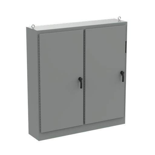 nVent Hoffman - Hoffman A84XM7818FTCLP4 Free-Stand Disconnect with Quick-Release Hinge, Type 4, 84.12" x 78.5" x 18.12", Gray, Steel