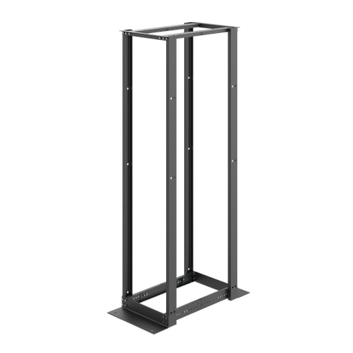 nVent Hoffman - Hoffman E4DR19FM45U 4-Post Open Frame Rack, Black, Aluminum