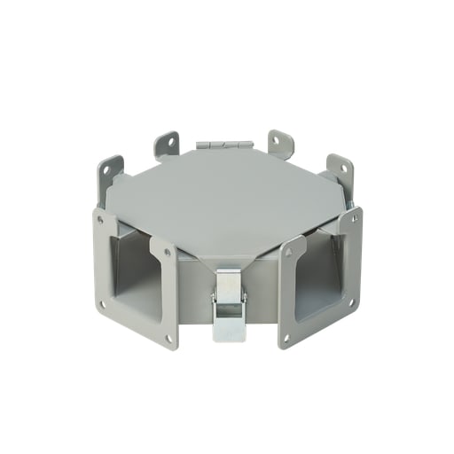 nVent Hoffman - Hoffman F44LC Cross Fitting, 4" x 4", Gray, Steel