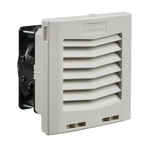 nVent Hoffman - Hoffman HF0524514 HF05 Side-Mount Filter Fan, 24V, 12 CFM, Lt Gray