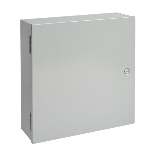 nVent Hoffman - Hoffman A18N18CLP Medium Hinged-Cover Pull Box, Type 1, 18" x 18" x 10.62, Gray, Steel