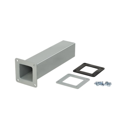 nVent Hoffman - Hoffman F44WX Cut-Off Fitting, 4" x 4", Gray, Steel