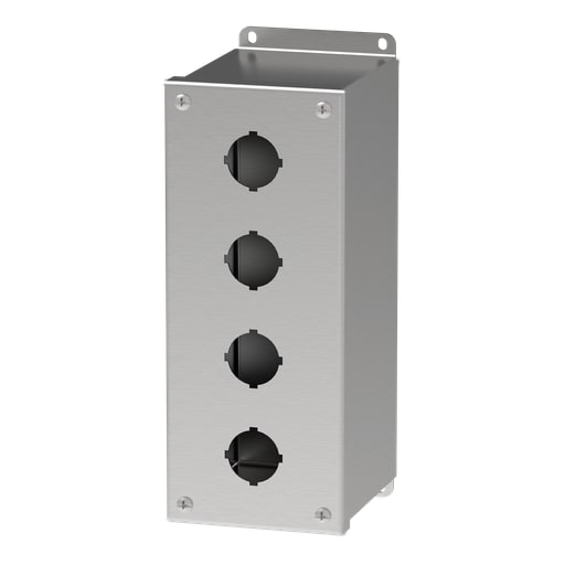 nVent Hoffman - Hoffman E4PBXSS Extra-Deep 30.5-mm Pushbutton Enclosures, Type 4X, 4PB x 30.5mm, SS Type 304