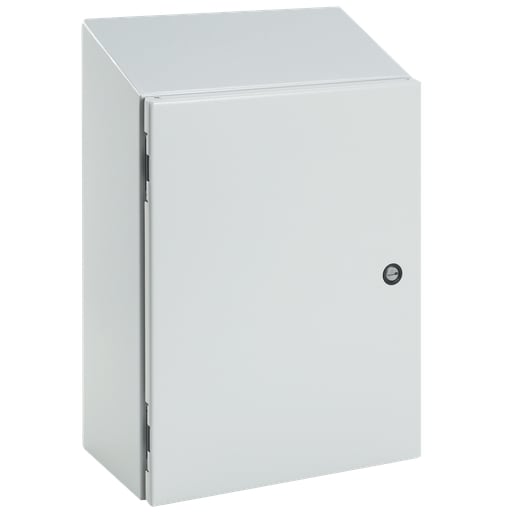 nVent Hoffman - Hoffman CSD24208ST CONCEPT Sloped-Top, Type 4, 24" x 20" x 8", Lt Gray, Steel