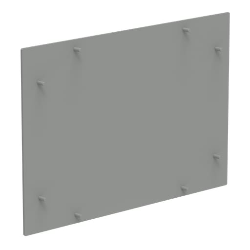 nVent Hoffman - Hoffman CPFP3040 Replacement Front Plate, fits 300x 400mm, Lt Gray, Aluminum