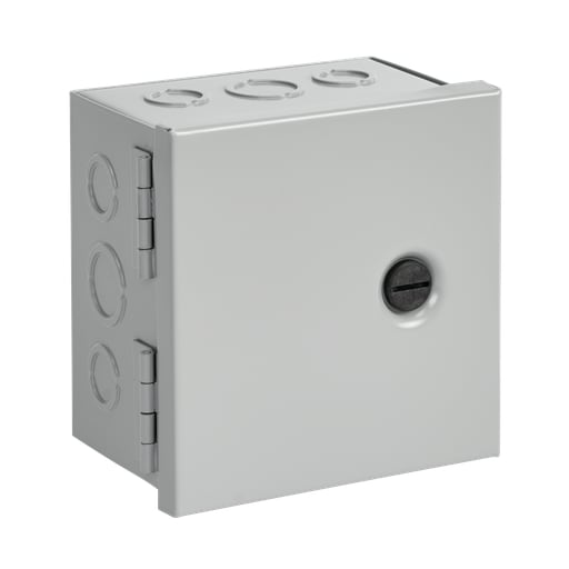 nVent Hoffman - Hoffman AHE18x 18x 6 Hinged-Cover, Type 1, 18" x 18" x 6", Gray, Steel