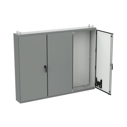 nVent Hoffman - Hoffman A86M3E20 Free-Stand, Multi-Door, Type 12, 86.12" x 112" x 20.12", Steel