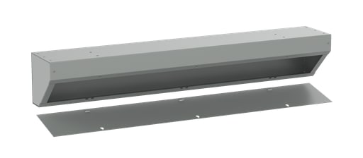 nVent Hoffman - Hoffman AT6648 Angled Trough, NEMA Type 1, 6x 6x 48, Gray, Steel