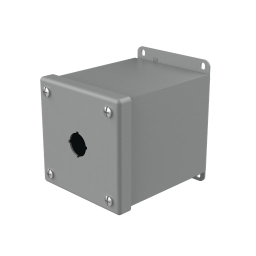 nVent Hoffman - Hoffman E1PBXM Extra-Deep Pushbutton Enclosures, Type 12, 1PB x 22.5mm, Gray, Steel