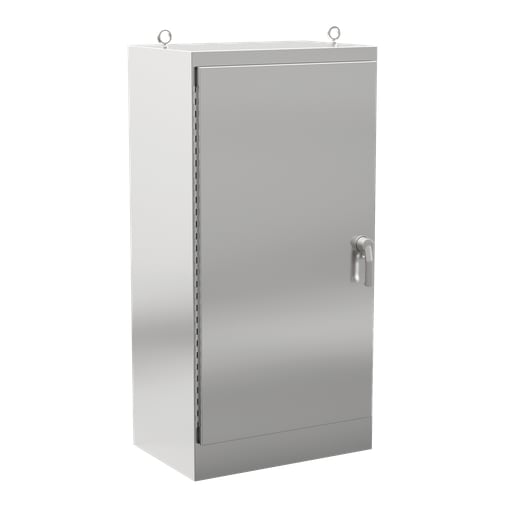 nVent Hoffman - Hoffman A723024SSFSN4 Free-Stand Single and Dual Access with 3-Point Latches, Type 4X, 72.06" x 30.06" x 24.06", SS Type 304