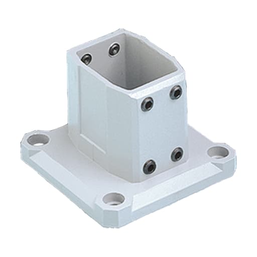 nVent Hoffman - Hoffman CCS2WFBLG COMPACT Series 2 Base Bracket/Wall Flange, fits 45x 60mm, Lt Gray, Aluminum