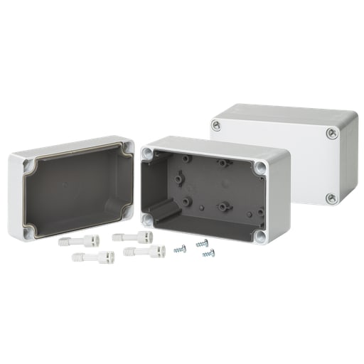 nVent Hoffman - Hoffman Q1388PCEMC QLINE E, EMC, Type 4X, 125x 75x 74mm, Polycarbonate