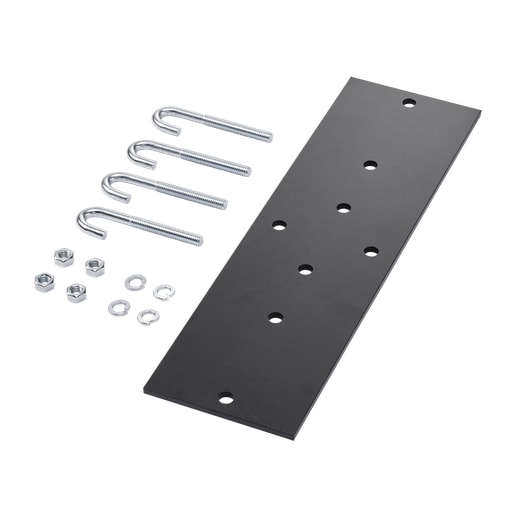 nVent Hoffman - Hoffman LRRMPBLK18 Rack-to-Runway Mounting Plate Kit, Fits 12.00 and 18.00, Black, Steel