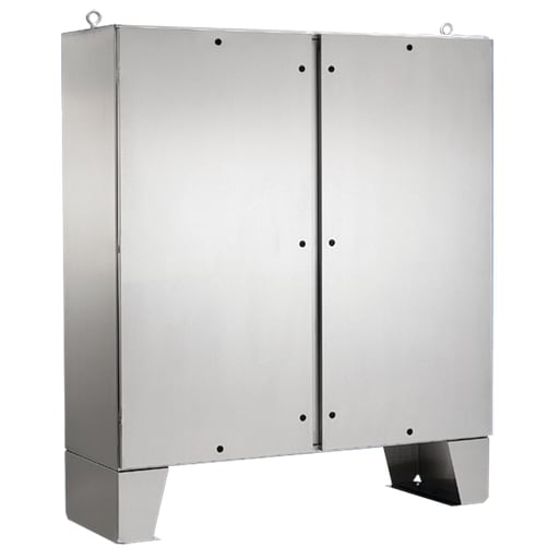 nVent Hoffman - Hoffman A72H7218SSLPQT General Purpose Two-Door with Quarter-Turn Latches and Floor Stands, Type 4X, 72.06" x 72.06" x 18.06", SS Type 304