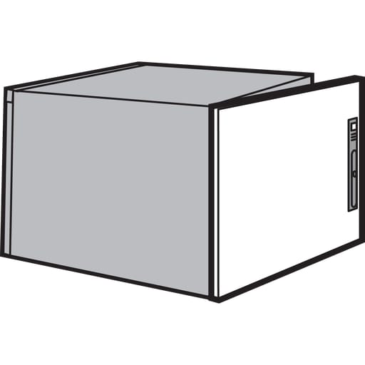 nVent Hoffman - Hoffman PDS7A6R Doors for Rear of PROLINE Sloped Tops, fits 882x 600mm, Lt Gray, Steel