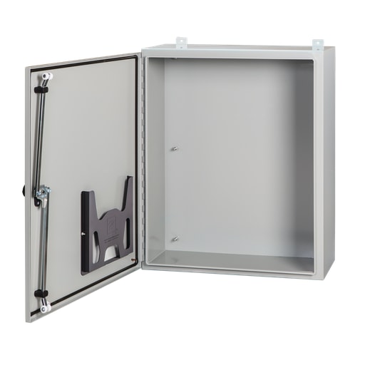 nVent Hoffman - Hoffman A20H16ALP3PT Continuous Hinge with 3-Point Latch, Type 4, 20" x 16" x 6", Gray, Steel