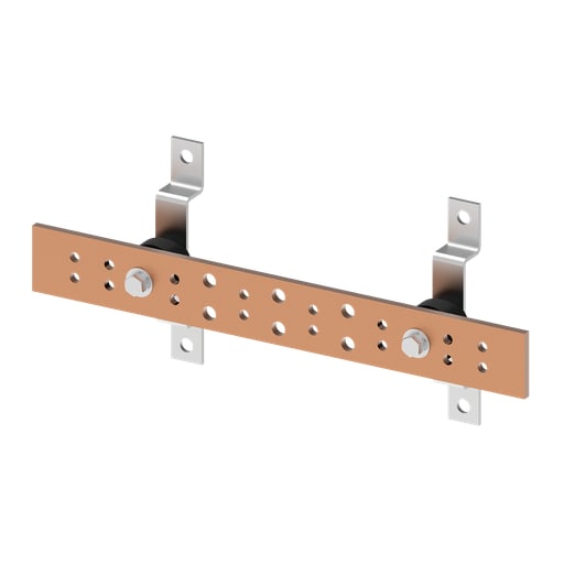 nVent Hoffman - Hoffman DGTB420 Telecommunications Ground Bar Kits, 0.25" x 4" x 20", Copper