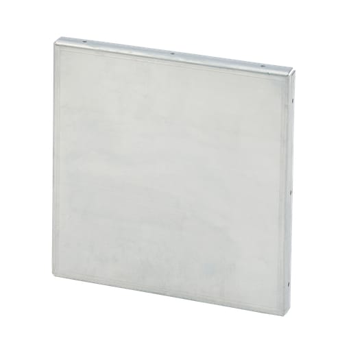 nVent Hoffman - Hoffman F88GCPNKGV Galvanized Closure Plate, With and Without Knockouts, 8" x 8", Steel
