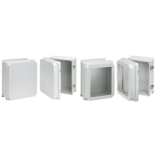 nVent Hoffman - Hoffman RHJ1210HWPL2LG Raised Cover with Latches, Type 4X, 11.68x 9.69x 6.16, Fiberglass