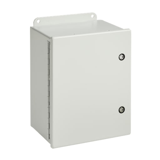 nVent Hoffman - Hoffman A1412CHFL Continuous Hinge with 1/4-Turn Latch Type 4, 14" x 12" x 6", Gray, Steel