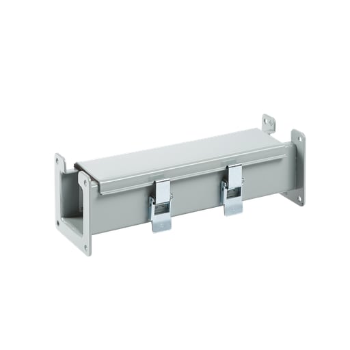 Hoffman F44L12 Lay-In NEMA Type 12 Wireway Straight Section, 4" x 4" x 12", Gray, Steel